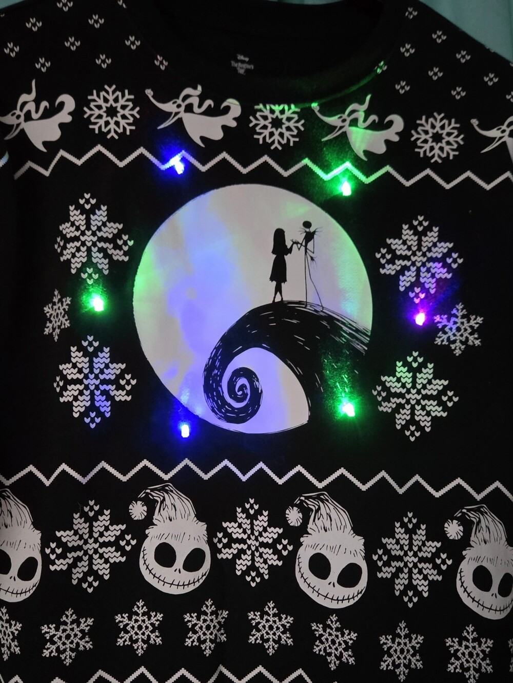 Disney's The Nightmare Before Christmas Light Up Sweater Small